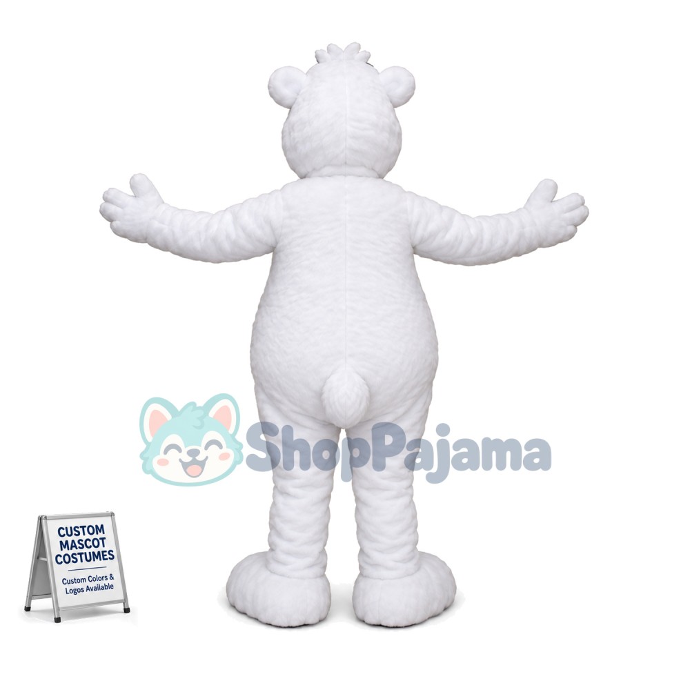 The Polar Bear In Welcome Pose Mascot Costume