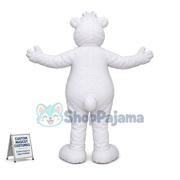 The Polar Bear In Welcome Pose Mascot Costume