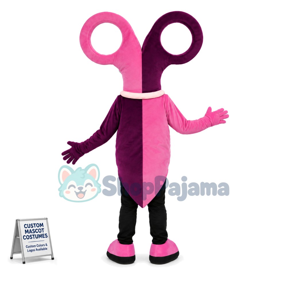 Two-color Scissor Mascot Costume For Manual Class