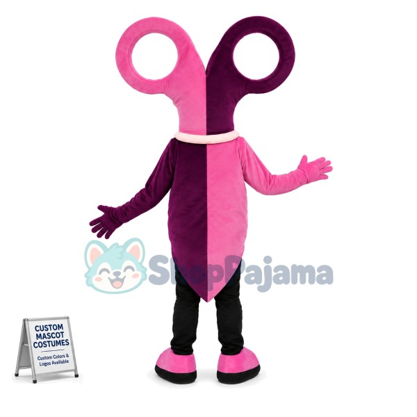 Two-color Scissor Mascot Costume For Manual Class