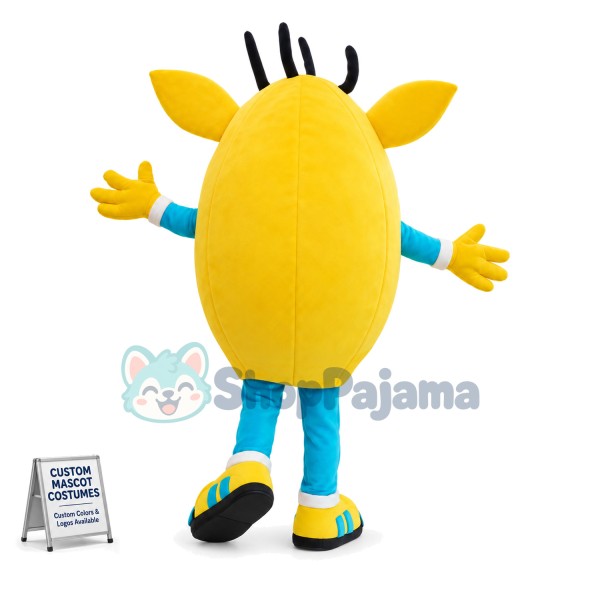 The Flat Doll With Ears Cartoon Mascot Costume