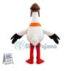 Skiing Crane With Shawl Mascot Costume