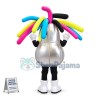 Adult Cartoon Silver Backpack Mascot Costume