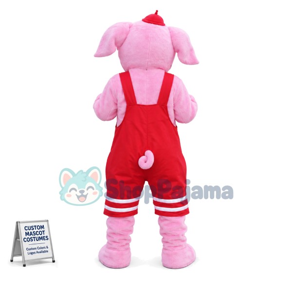 The Secretly Happy Weightlifter Pig Mascot Costume