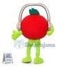 Cool DJ Tomato With Headphones Mascot Costume