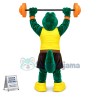 The Powerful Weightlifter Crocodile Mascot Costume