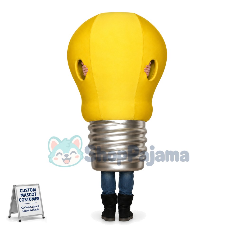 Tungsten Bulb With Rotating Head Mascot Costume