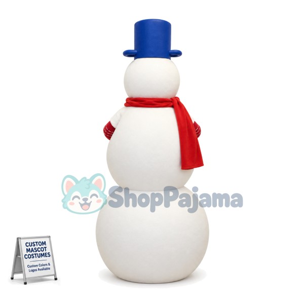 Stacked Cascading Snowman Mascot Costume