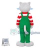 Vigorous Gray Boy Cat Mascot Costume