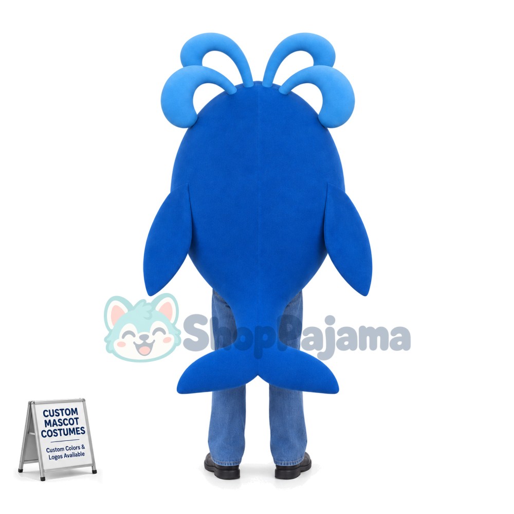 Blue Whale Squirting Water Mascot Costume