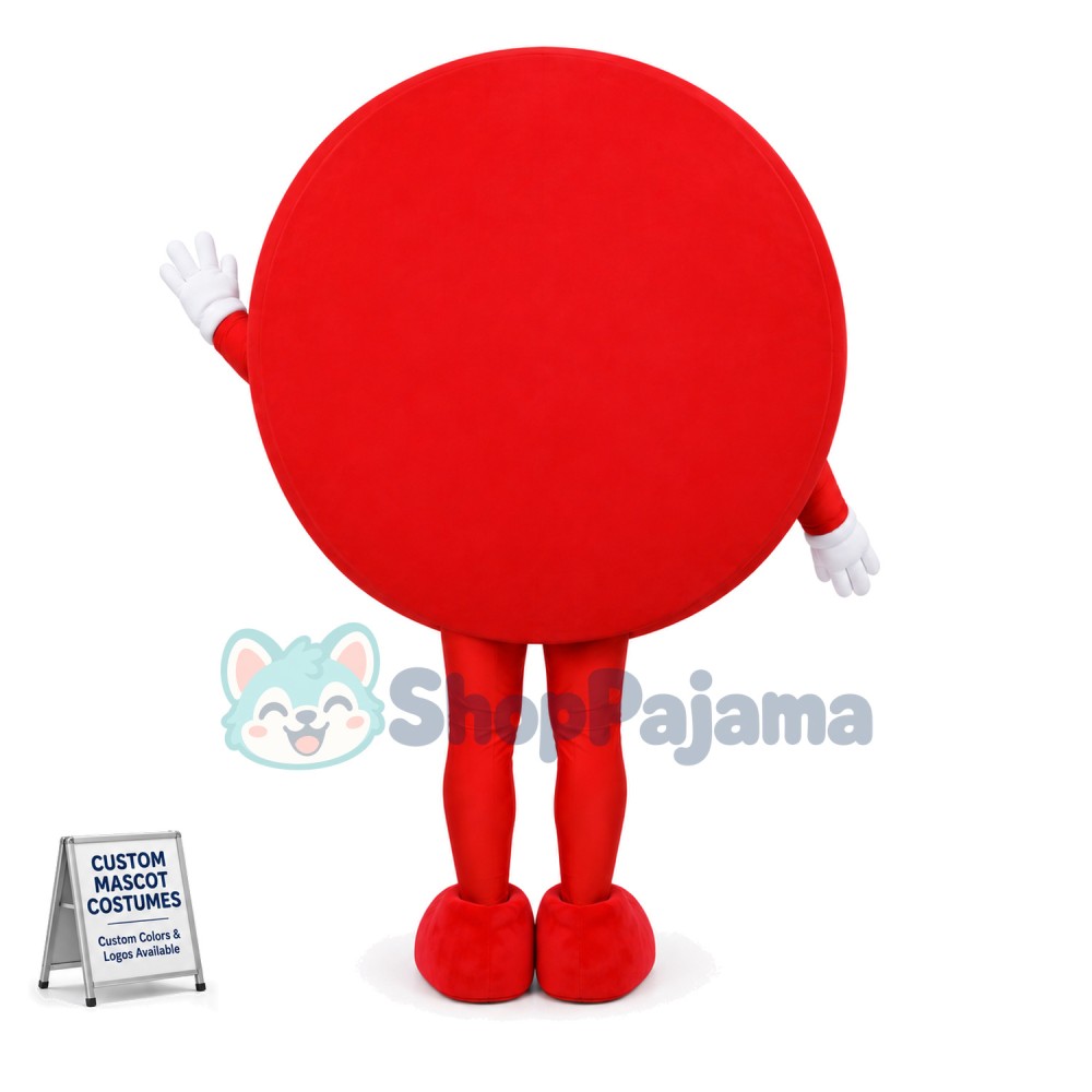 Eye-catching Red Restriction Sign Mascot Costume