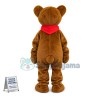 The Obedient Brown Bear With Big Nose Mascot Costume