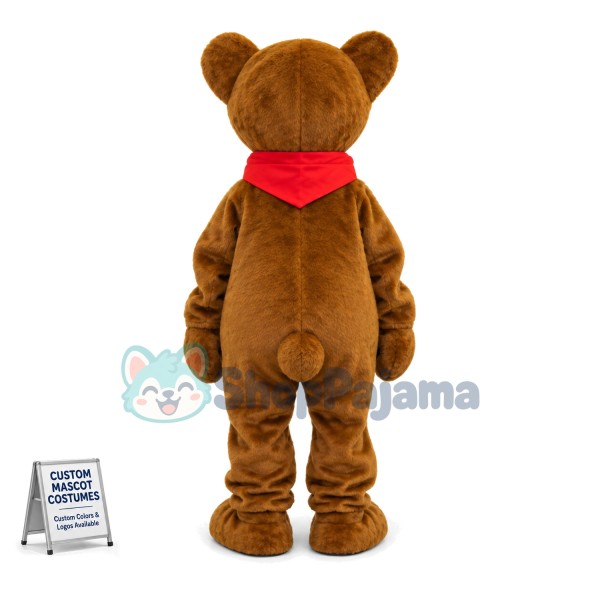 The Obedient Brown Bear With Big Nose Mascot Costume