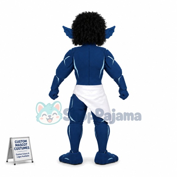 Topless Hideous Muscular Alien Mascot Costume