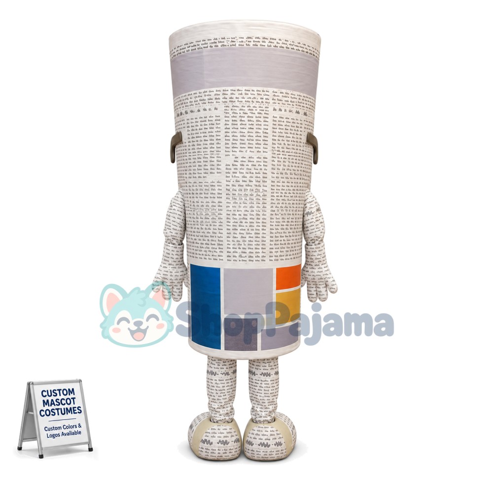 Typeset English Briefing Cartoon Mascot Costume
