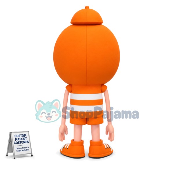 Orange Cartoon Single-eyed Vibrating Bell Mascot Costume