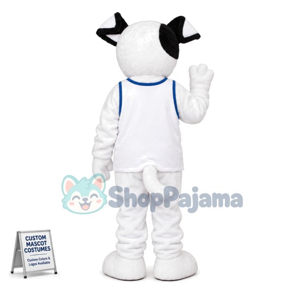 White Stray Dog of Pet House Mascot Costume