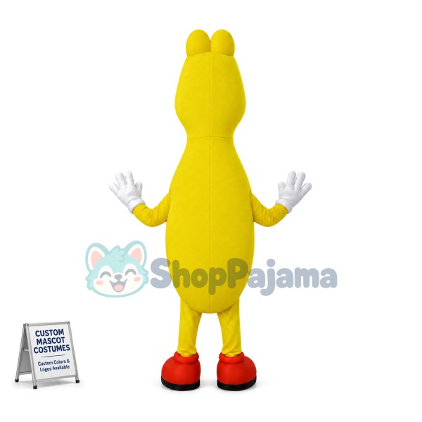 Pleased The Slim Yellow Snail Mascot Costume