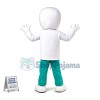 Wrapped Headgear Boy Cartoon Mascot Costume