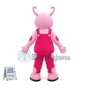 Giant Pink Snail With Suspenders Mascot Costume