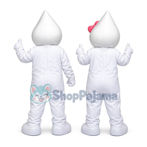 White Pointed Head Hard Doll Mascot Costume