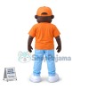 Black Boy With Information Sign Mascot Costume