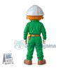 Agricultural Machinery Operator Holding Wrench Mascot Costume