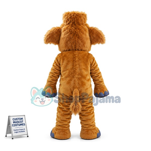 Brown Mammoth With Raised Forelimbs Mascot Costume