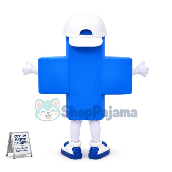 Cartoon Blue Cross Doll Mascot Costume