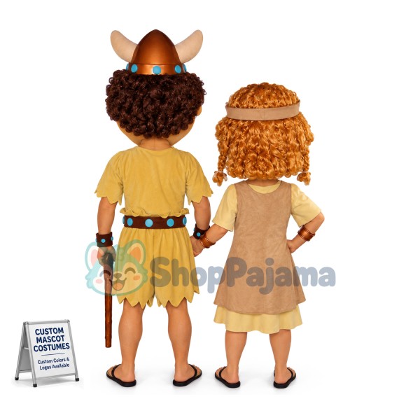 Affectionate Young Prince Couple Mascot Costume