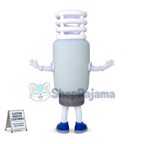 Threaded Energy-saving Bulb Mascot Costume