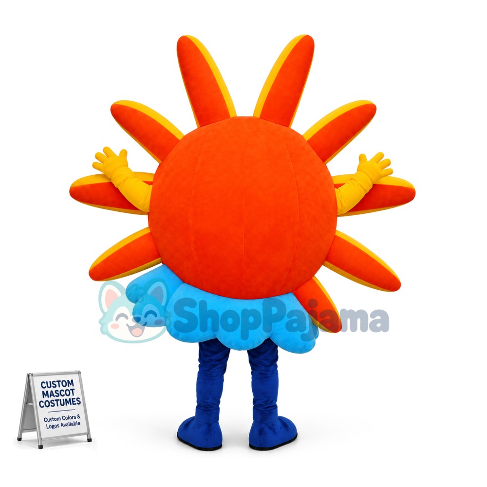 The Sun Above Clouds Cartoon Mascot Costume