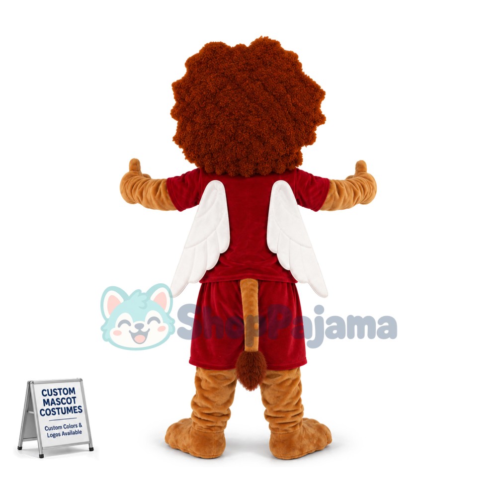 Basketball Player Flying Lion Mascot Costume
