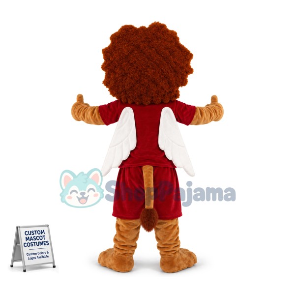 Basketball Player Flying Lion Mascot Costume