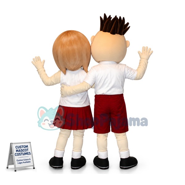 The Active Teenager In Unified Uniform Mascot Costume
