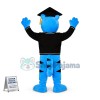 The Blue College Doctor Tiger Mascot Costume