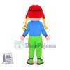 Brightly Dressed Golden Braid Kid Mascot Costume