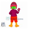 Warm Winter Green Bird Mascot Costume