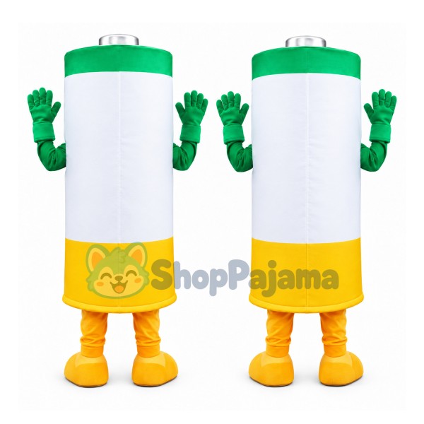 Eco-friendly Battery Mascot Costume for Ladybug Supermarket