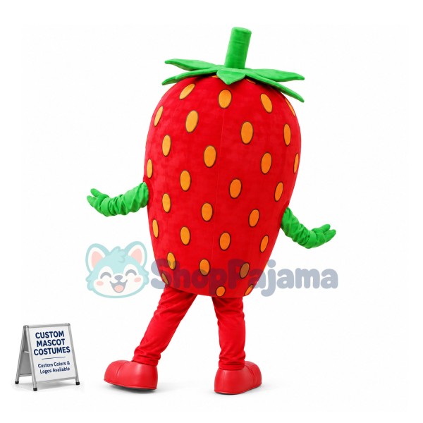 Big Fresh Cartoon Strawberry Mascot Costume