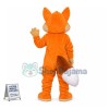 Adult Orange Fox With Furry Tail Mascot Costume