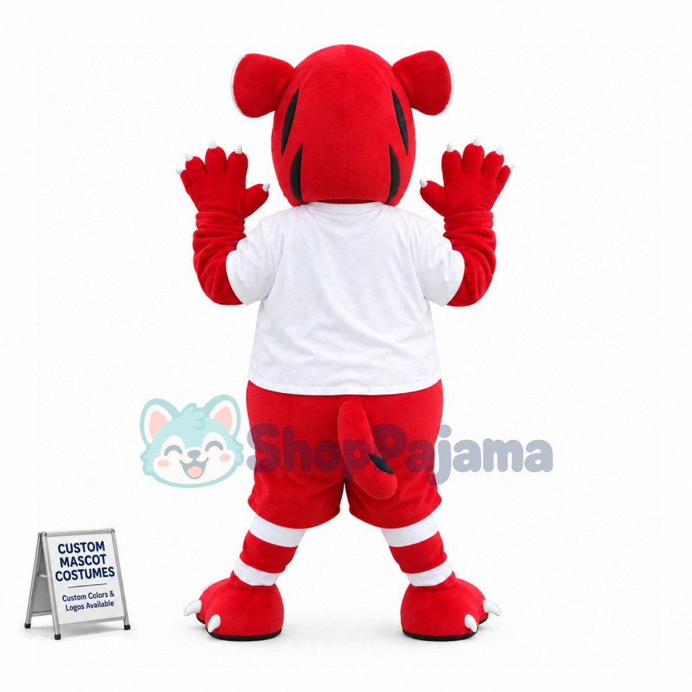 Tiger On The Dirt Motorcycle Race Mascot Costume