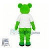 The Over All Green Bear Mascot Costume Outfit