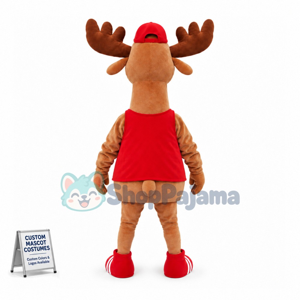 The School Bus Driver Moose Mascot Costume