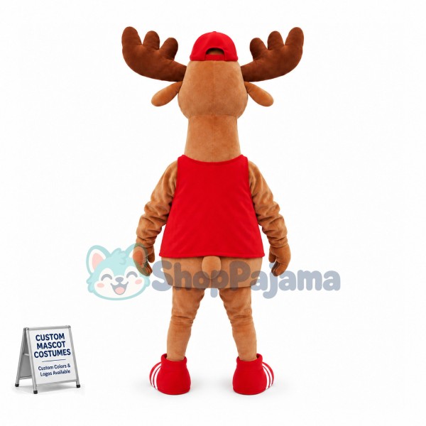 The School Bus Driver Moose Mascot Costume