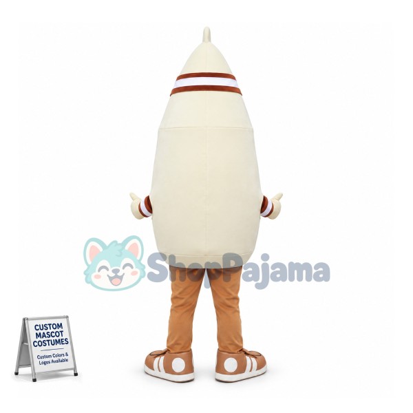 Thick Brown Eyebrow Pencil Mascot Costume