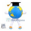Cartoon Earth Model In Doctor Hat Mascot Costume