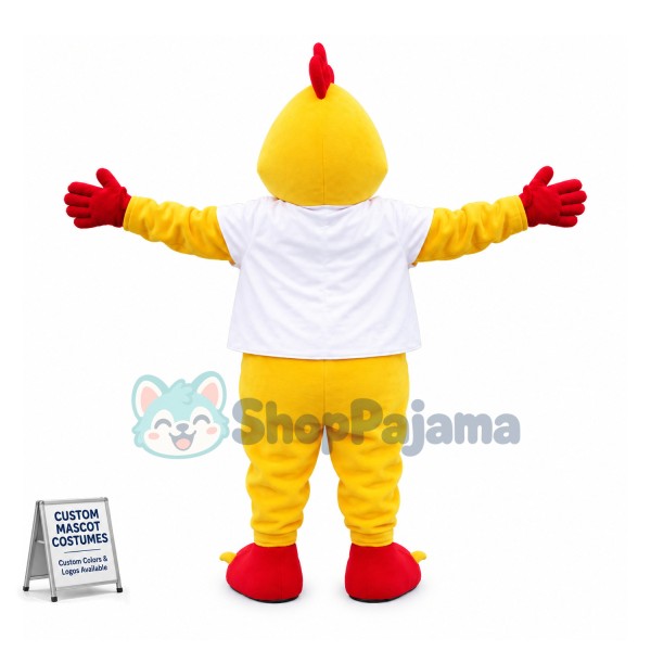 Walking Yellow Cuckoo Chicken Mascot Costume