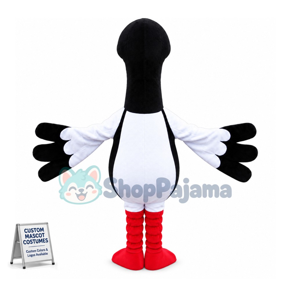 Flying Red-billed Crane Mascot Soft Costume