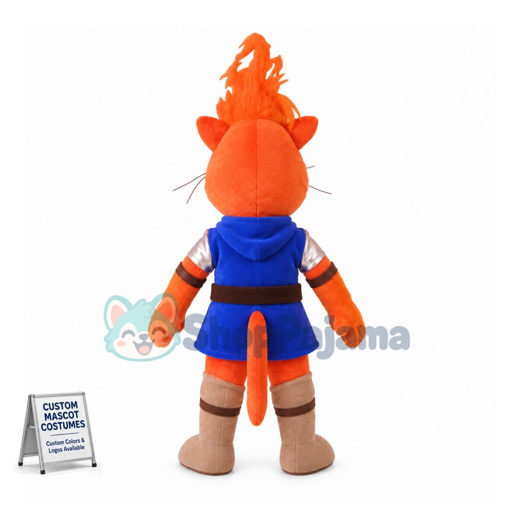 The Orange Tiger General Mascot Costume